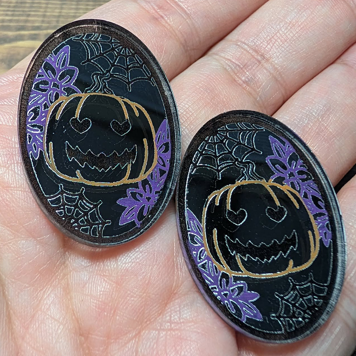 1 1/2" Jack Forever oval Mirror Cabochons - P113