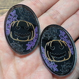 1 1/2" Jack Forever oval Mirror Cabochons - P113