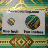 Faux Leather Sheet - Metallic Gold/Green Tribal - 68