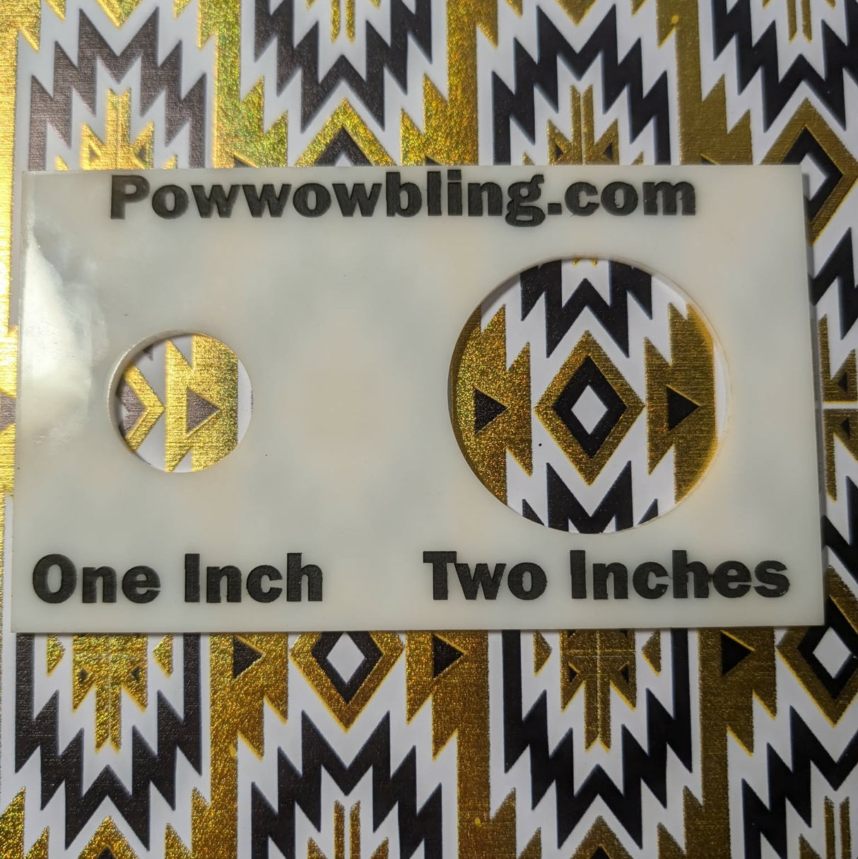 Faux Leather Sheet - Metallic Gold Tribal - 66