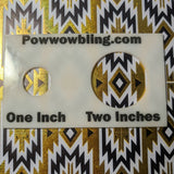 Faux Leather Sheet - Metallic Gold Tribal - 66