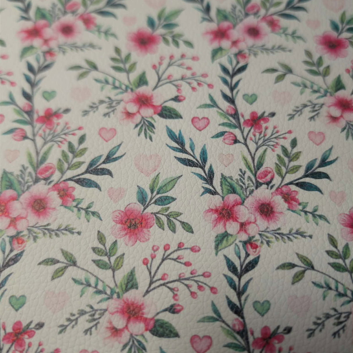 Faux Leather Sheet - Love Blooms - 91