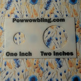 Faux Leather Sheet - Cornflower & Wheat - 38