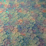 Faux Leather Sheet -  Blue Mermaid Lace  - 117