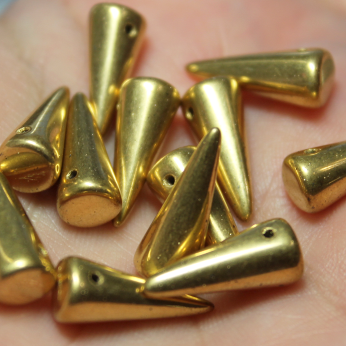 7x17mm Spike (12 pcs) 24K Gold Plate ~ Spike 42