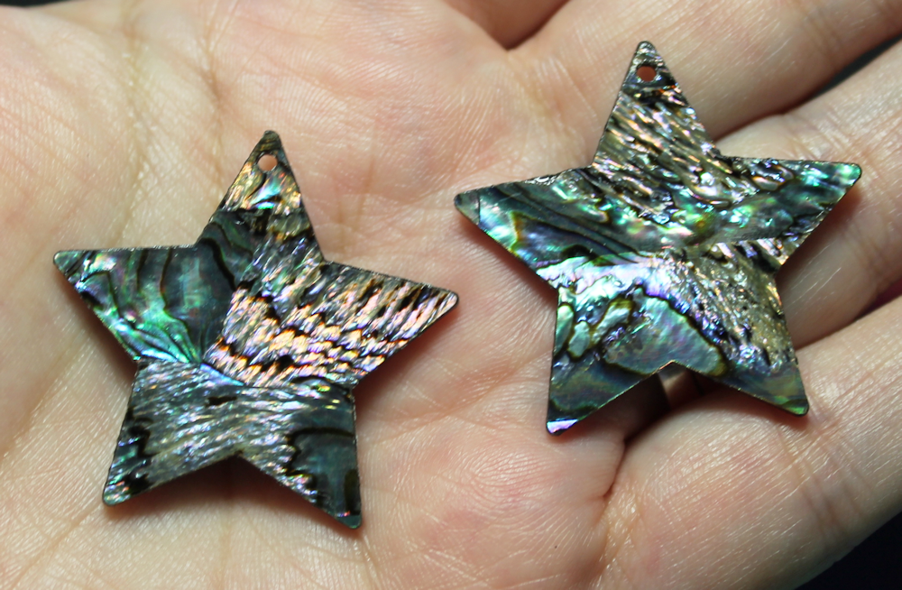 Abalone Veneer Acrylic Star - S43