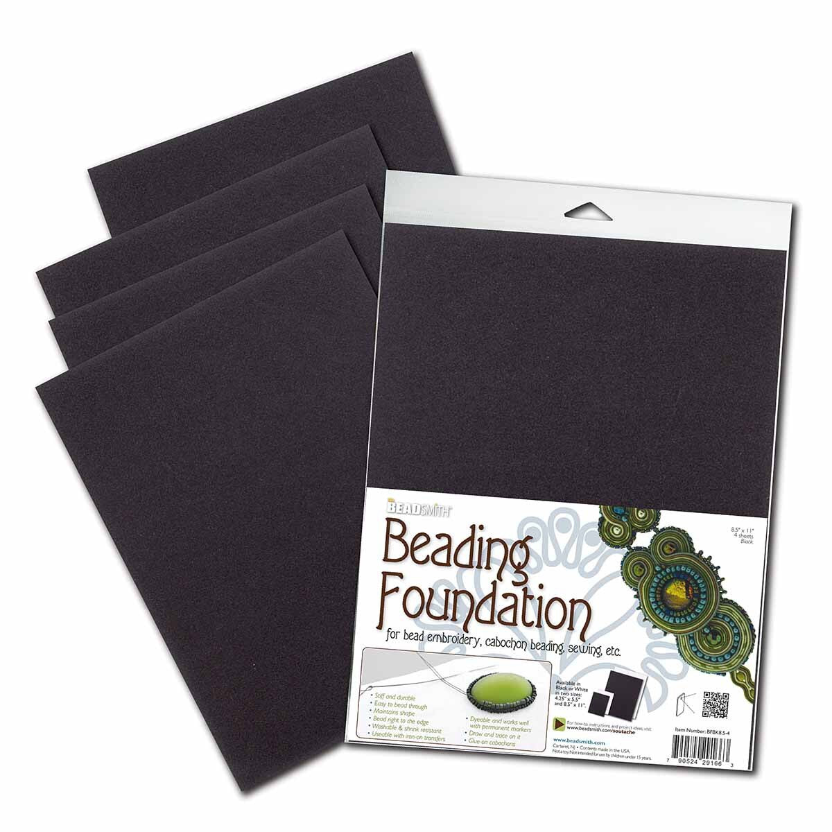 Beadsmith's Foundation - 8 1/2x11", Black 4 sheets