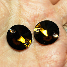 18mm Smoked Topaz Rivoli Rhinestone - C238