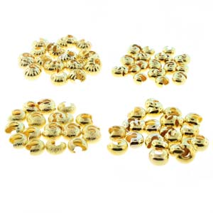 Crimp Bead Cover Assortment - Gold Plated