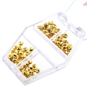 Crimp Bead Cover Assortment - Gold Plated