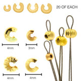 Crimp Bead Cover Assortment - Gold Plated