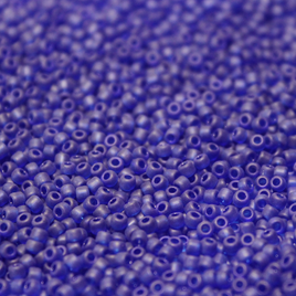 15/0 Transparent Frosted Cobalt Blue - F151