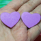 Purple Frosted Heart Acrylic Slab - S48