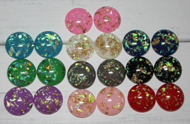 20mm Round Foiled Resin Cabochons - Gem Pack #5