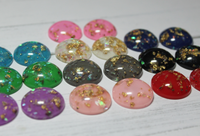 20mm Round Foiled Resin Cabochons - Gem Pack #5