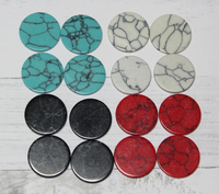 16mm Round Dyed Malachite Disks - Gem Pack #6