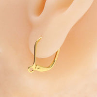 Gold Plated Leverback Earrings, 3 pr. ~ Lev1