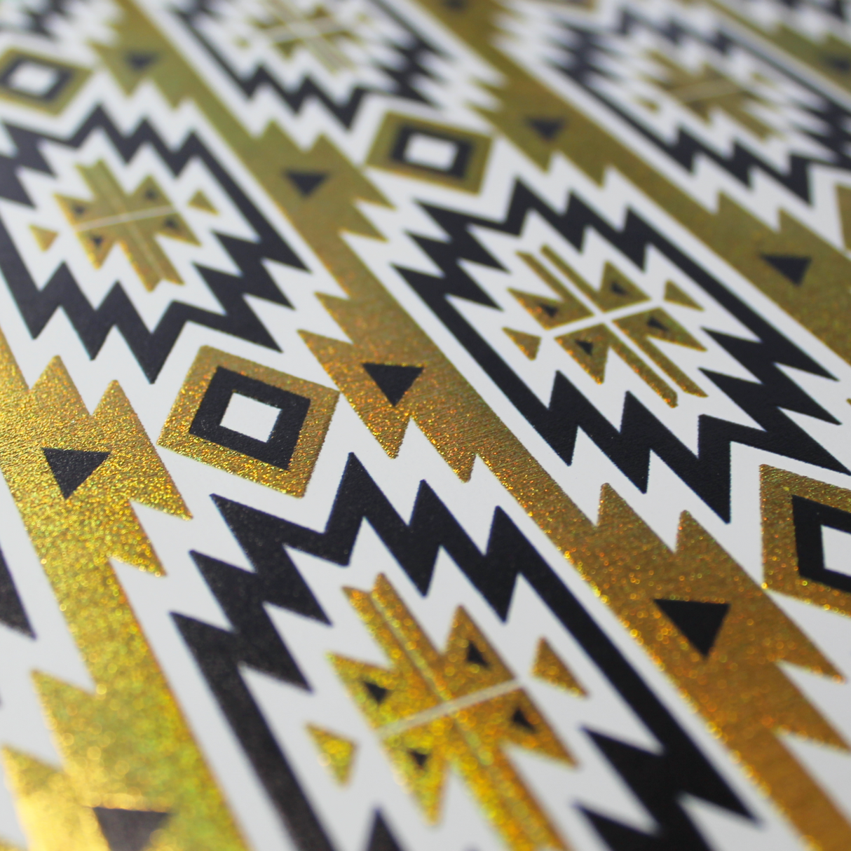 Faux Leather Sheet - Metallic Gold Tribal - 66