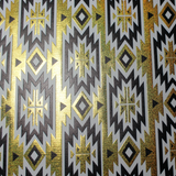 Faux Leather Sheet - Metallic Gold Tribal - 66