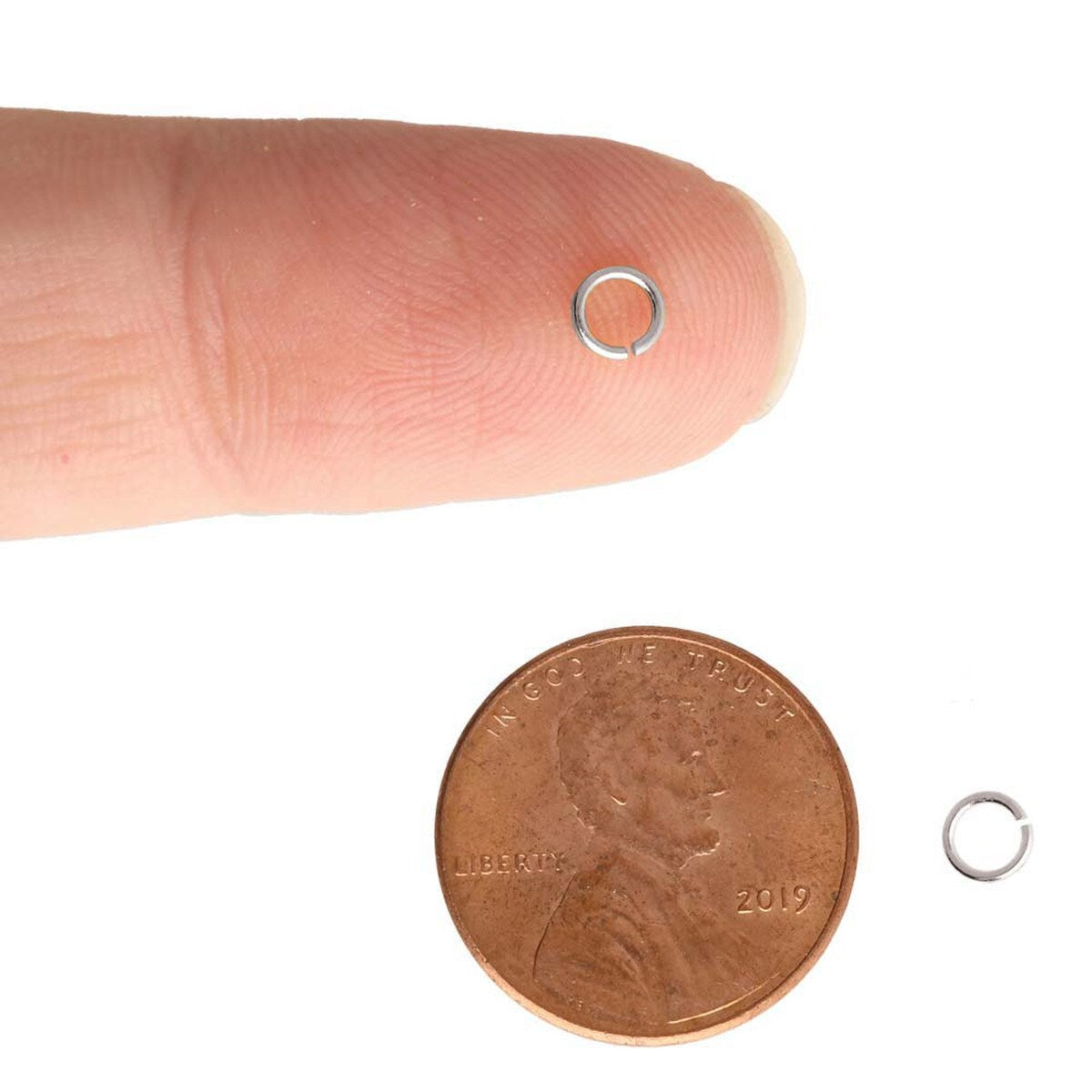 50pcs Silver Plated Jump Rings - 4mm ~ JR7