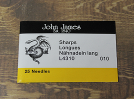 John James Beading Needles - 10 Sharps - JS10