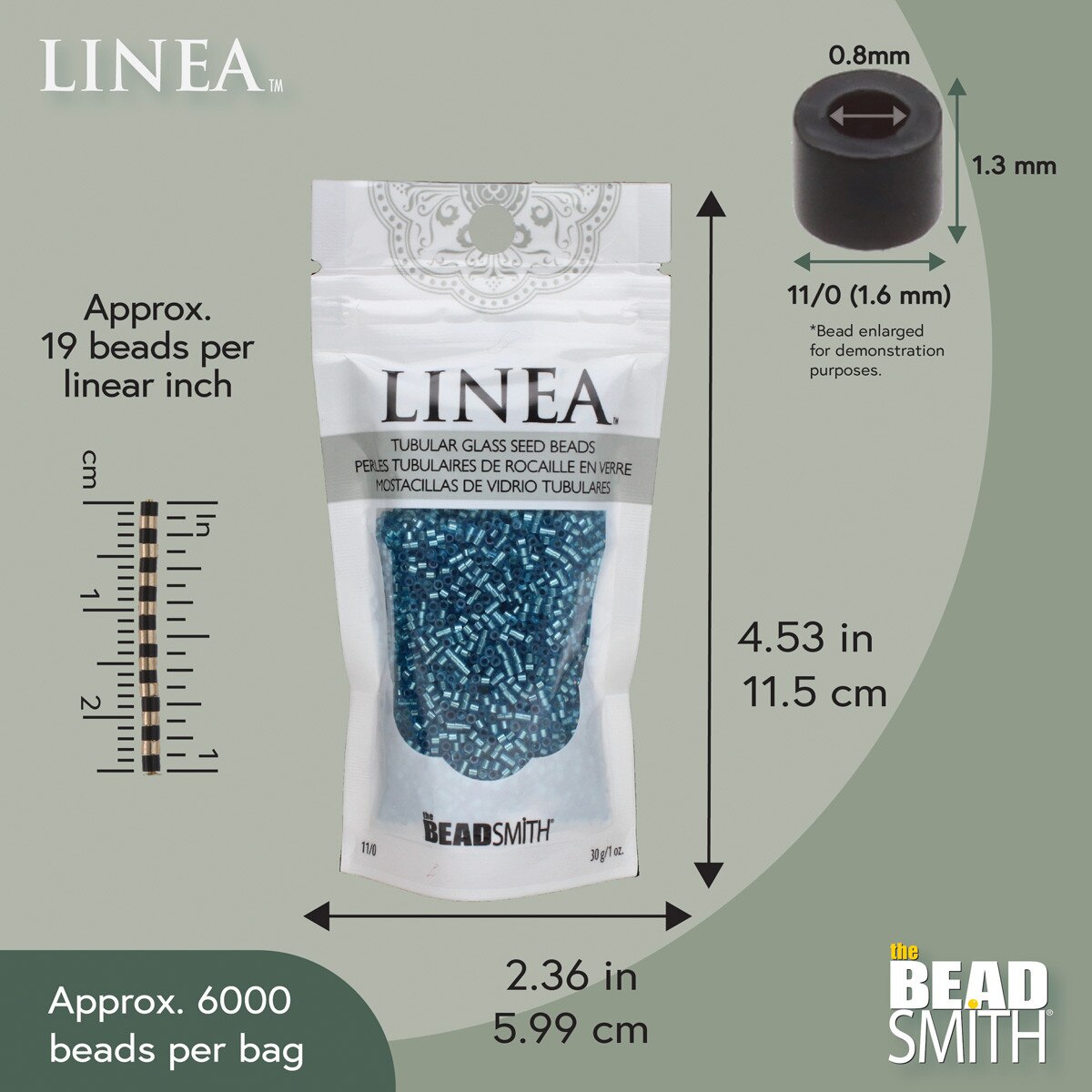Silver Lined Blue Capri - Linea 62