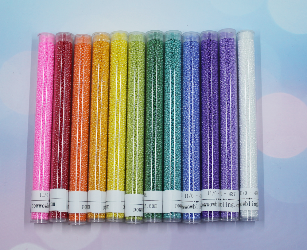 12 Tube Luster Opaque Rainbow - 11/0 Set #3