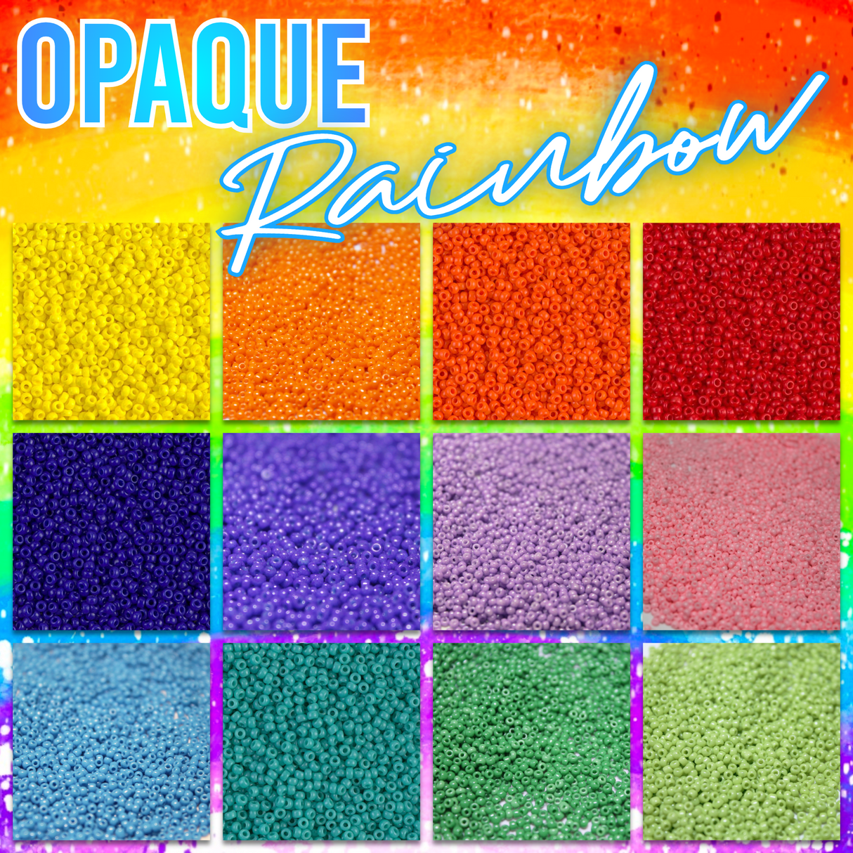 12 Tube Opaque Rainbow - 11/0 Set #4