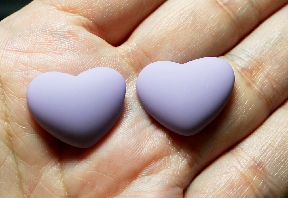 17x22  Matte Heart Resin Cabochon Lilac - P81