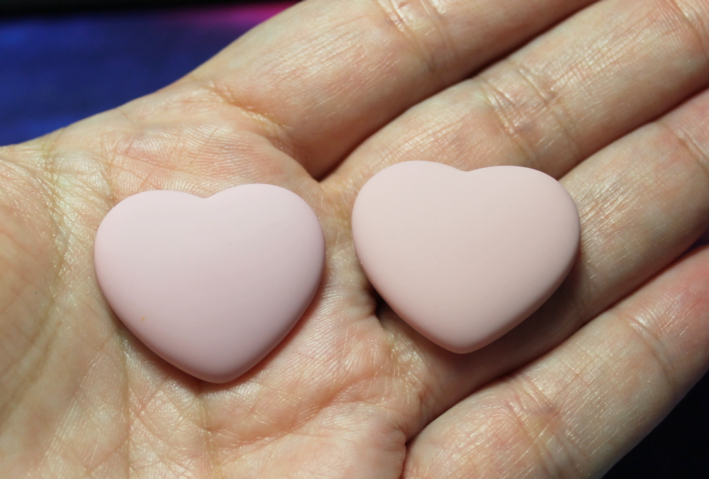 23x27 mm Matte Heart Resin Cabochon Cheyenne Pink - P84