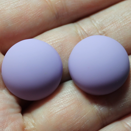 18mm Matte Round Resin Cabochon Lilac - P91