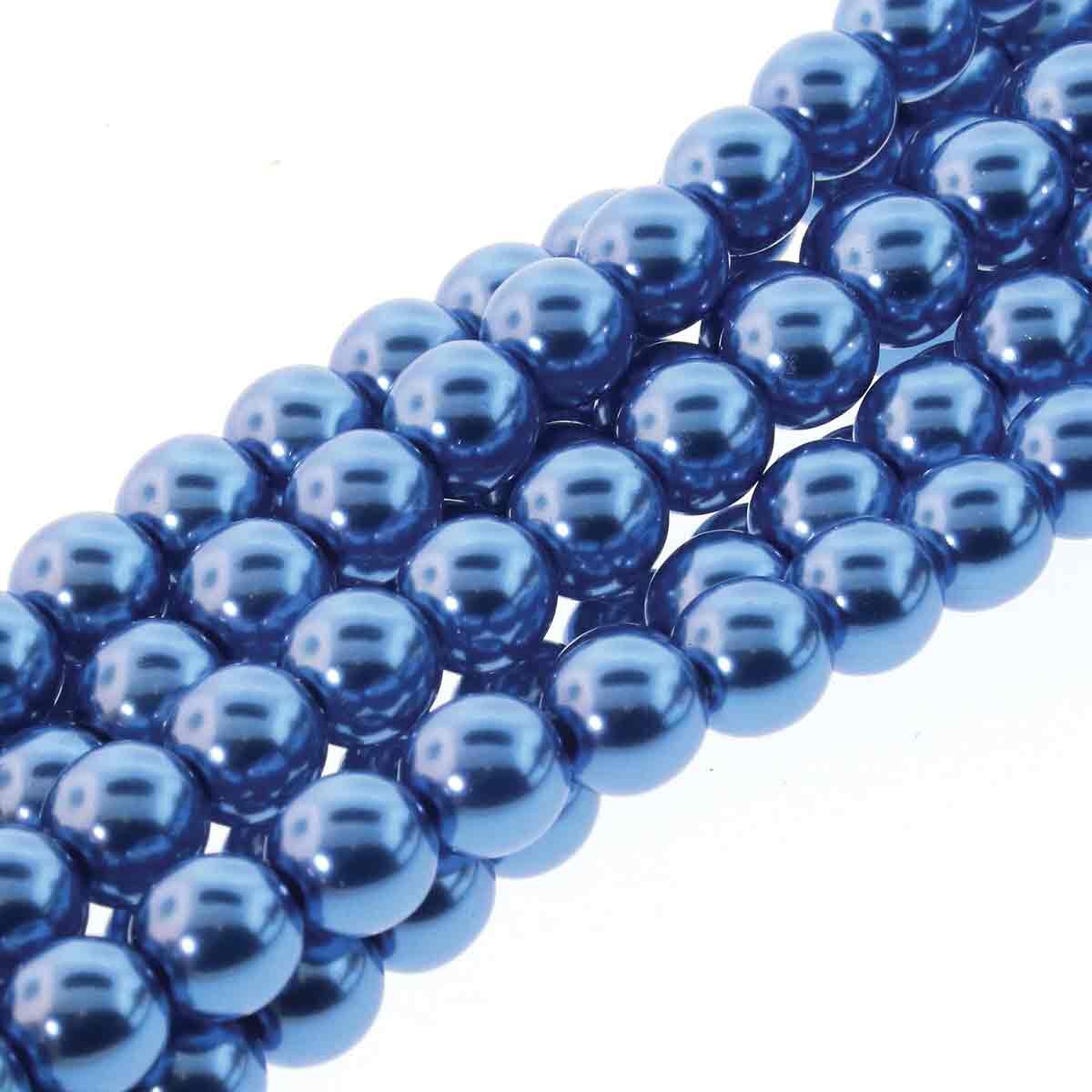 4mm Czech Glass Pearls ~ Persian Blue - PRL 11
