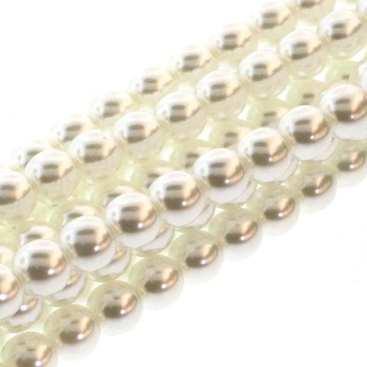 4mm Czech Glass Pearls ~ Pearl White - PRL 10