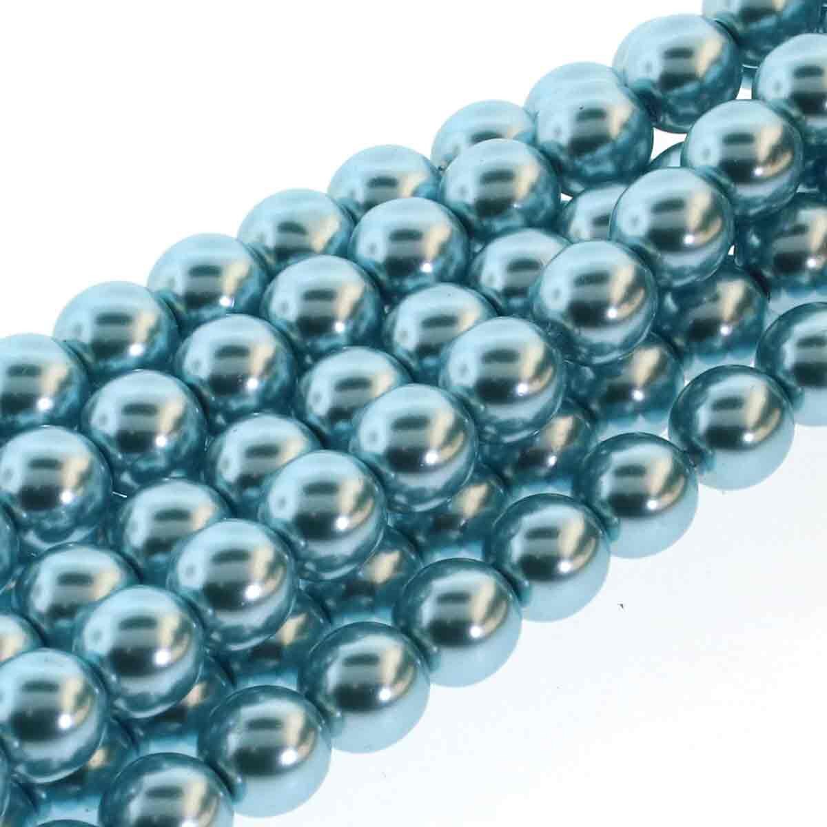 4mm Czech Glass Pearls ~ cerulean - PRL 9