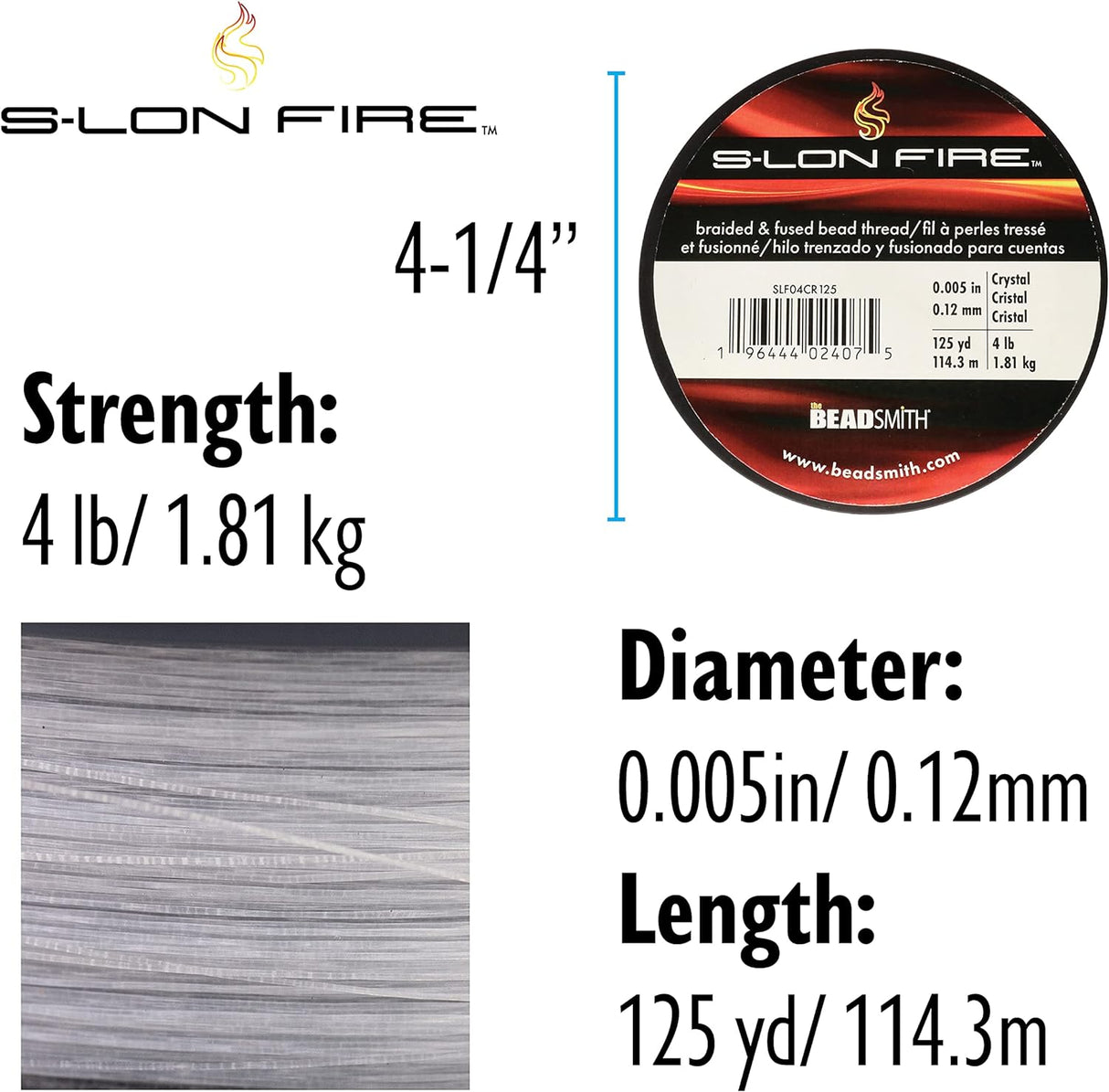 S-Lon Fire - 4lb, Crystal - 125 yards ~ SLF1