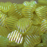 Lemon Jelly Heart Resin Cabochons - S16