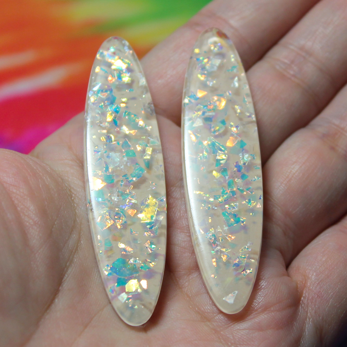 Peach Resin Auntie Dazzlers  - S200