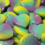 Grape Limeade TieDye Heart Cabochon - S8