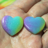 Grape Limeade TieDye Heart Cabochon - S8