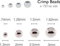 Crimp Bead Assortment - Silver Plated Round