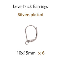 Silver Plated Leverback Earrings, 3 pr. ~ Lev2