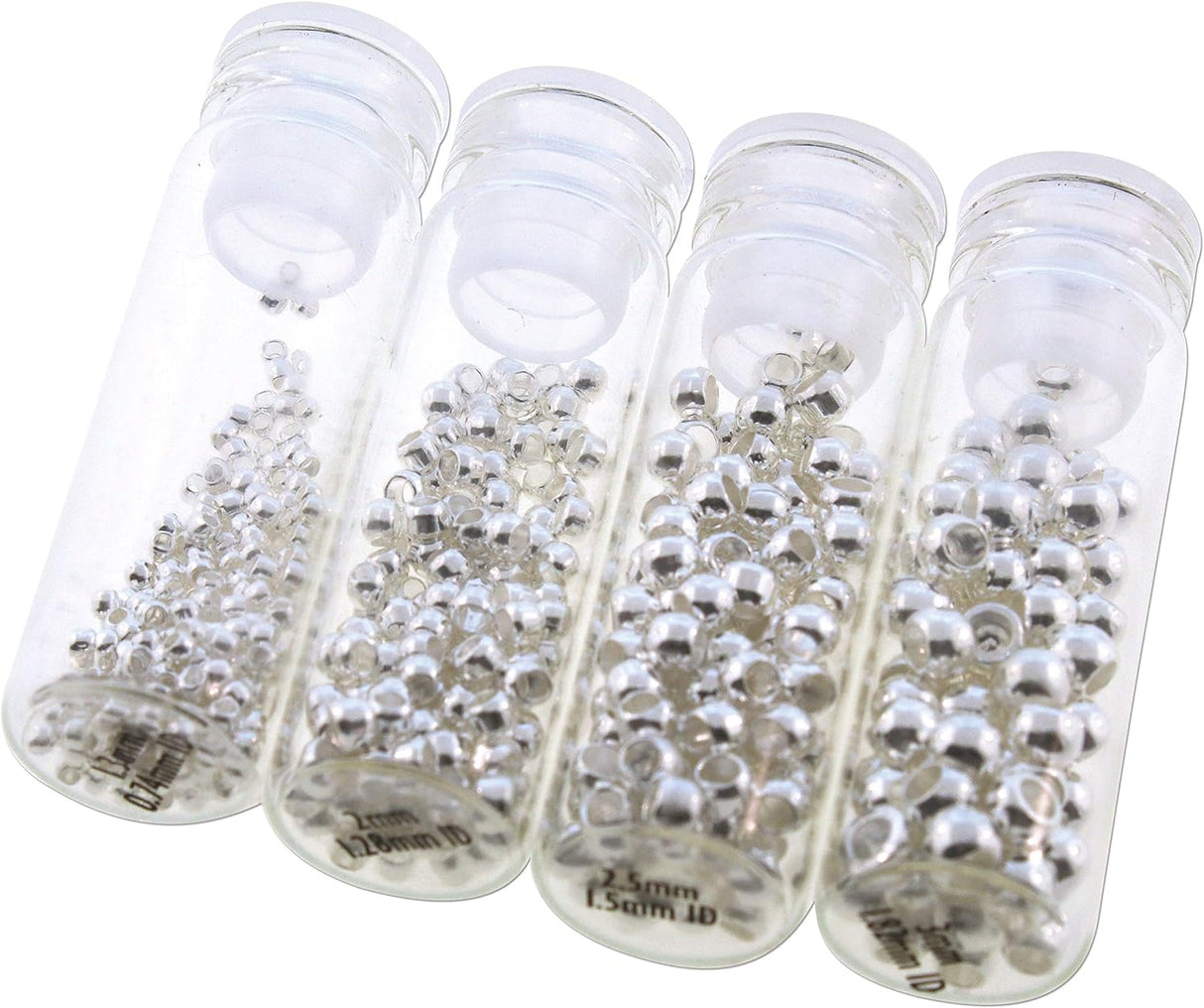 Crimp Bead Assortment - Silver Plated Round