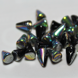 5x13mm Spike (24 pcs) Black Vitrail  ~ Spike 56