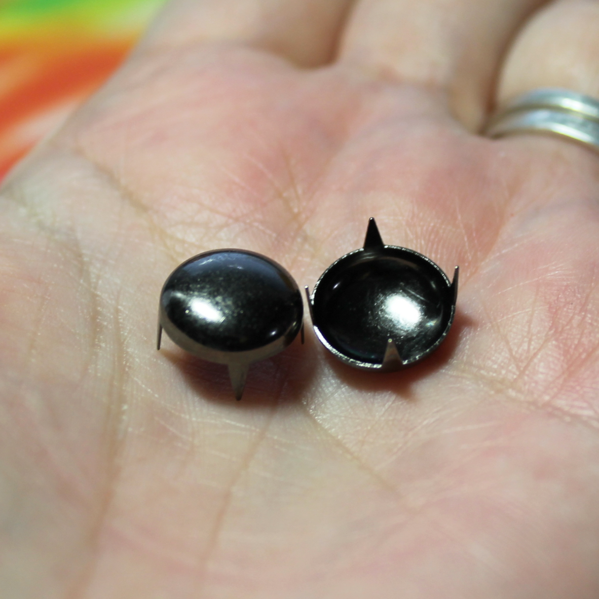 12mm (24 pcs) Gunmetal Spots - Spots6