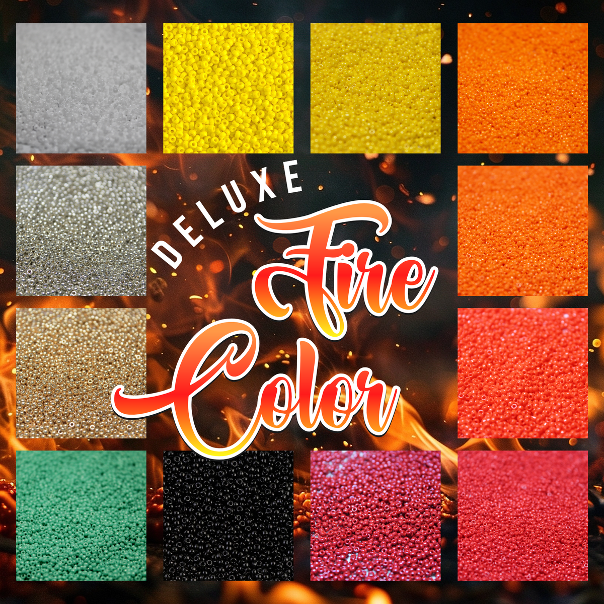 12 Tube Deluxe Fire Color - 11/0 Set #2 – Powwowbling