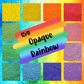 12 Tube Opaque Rainbow - 15/0 Set #4