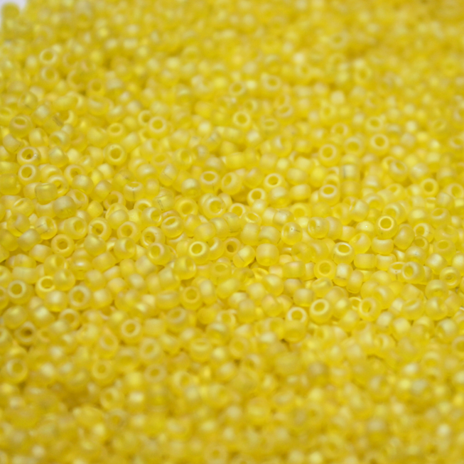 Transparent Frosted Yellow AB ~ 15/0 JSB F252