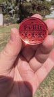 1 1/4" Fvkit Red Mirror Circle Cabochons - P127