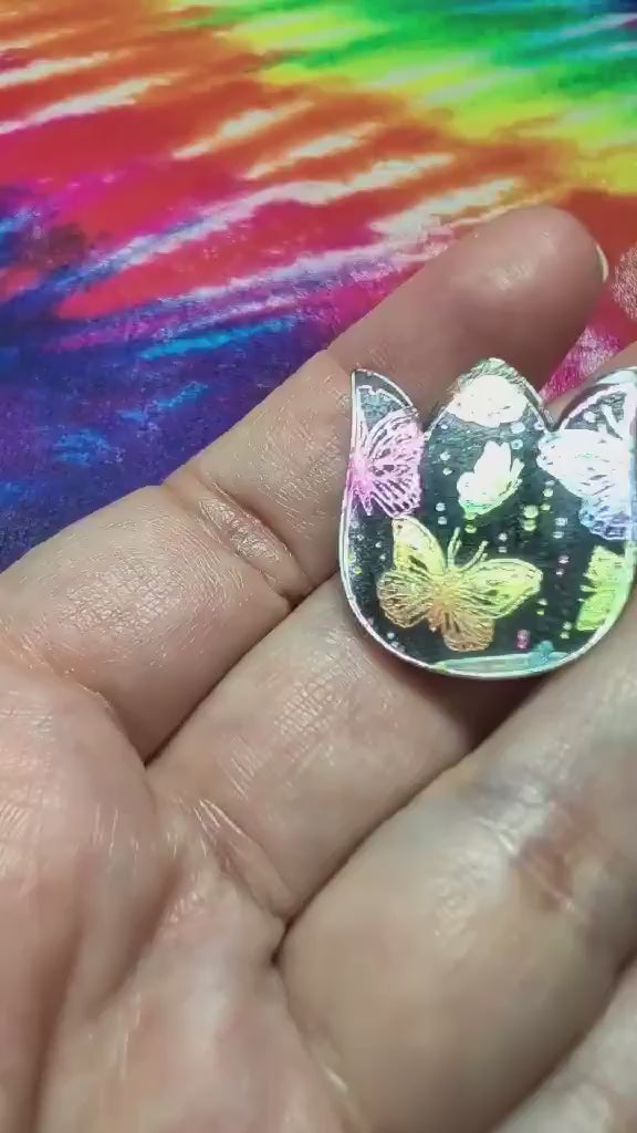 1" Butterfly Tulip Cabochon - S107