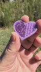 1 1/4" Purple Thunder-Heart Glitter Cabochons - P133